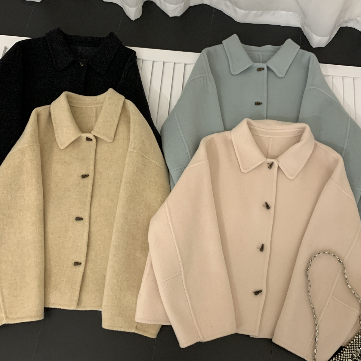 Cecil质面料柔软细腻韩系简约百搭不挑人羊毛外套0583