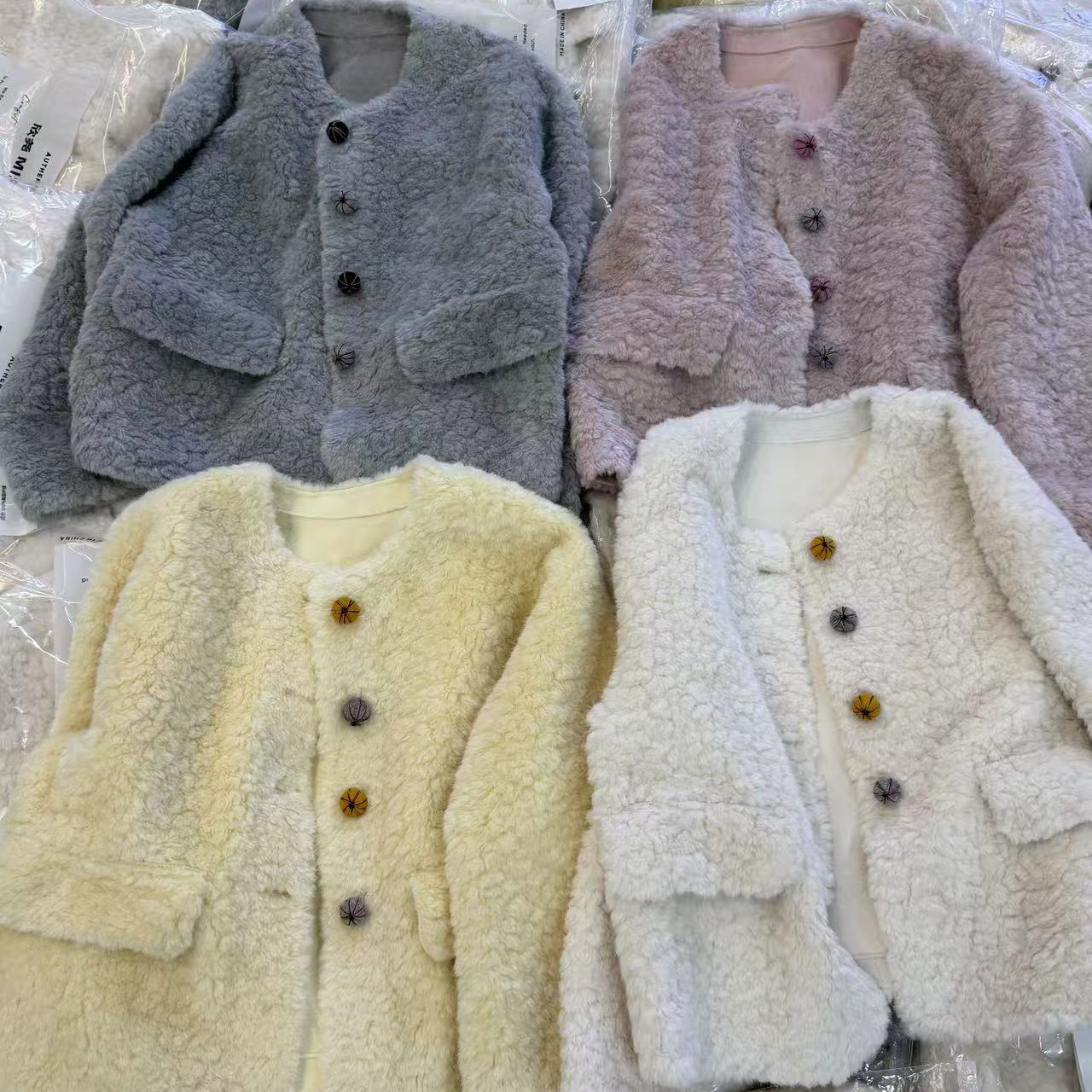 Cecil裘皮机工艺定制款仿皮毛一体超级推荐短外套8001