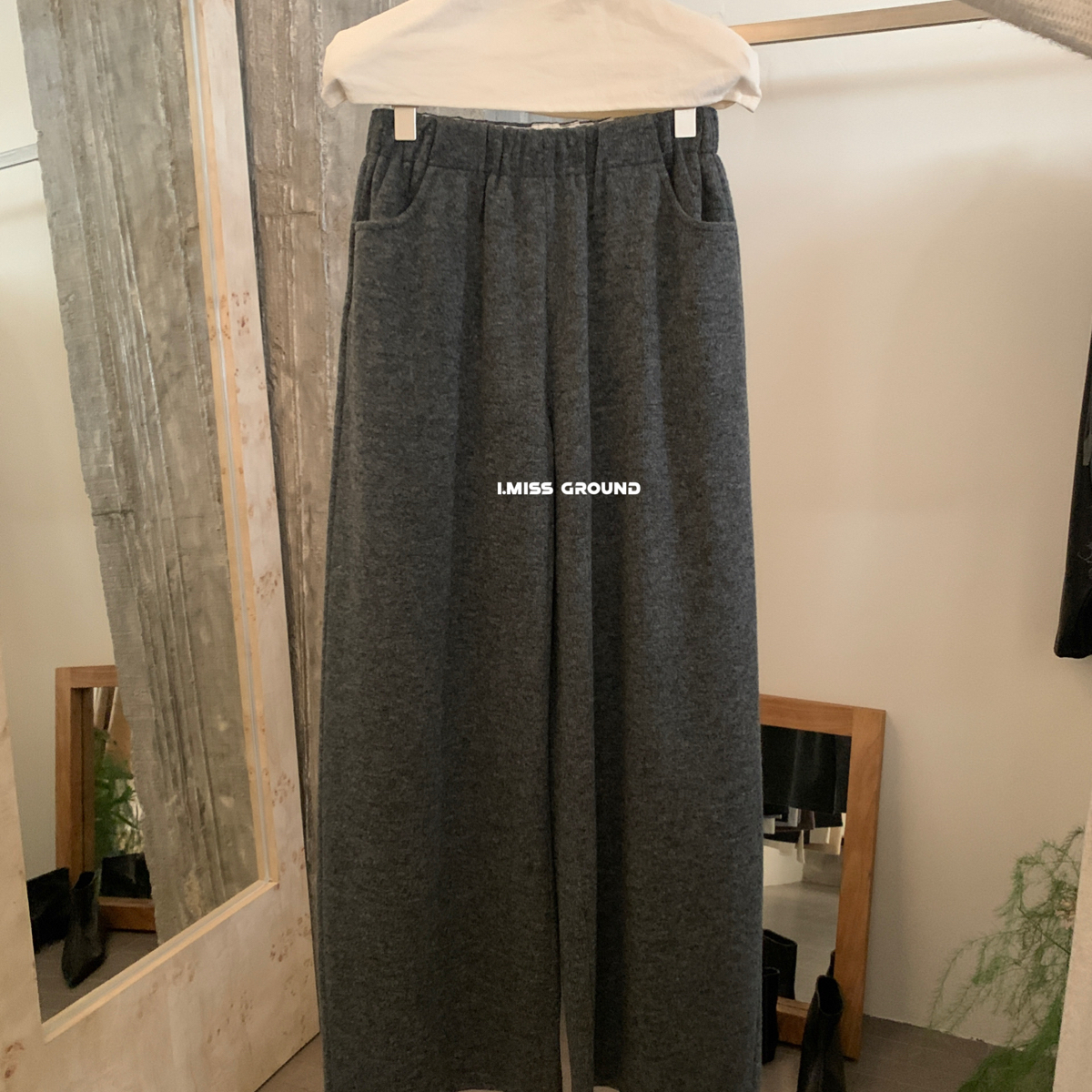 Cecil冬上新韩标简约百搭宽松羊毛卫衣裤（含6羊毛）H60885