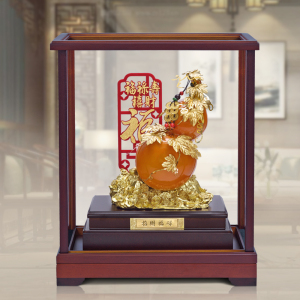 足金金箔招财葫芦摆件家居客厅书房搬家乔迁新居礼品公司开业礼物