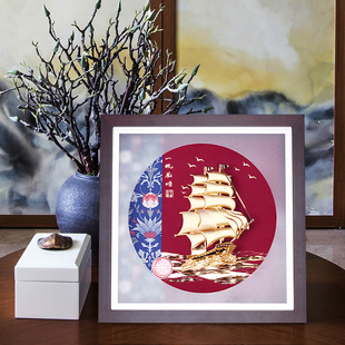 一帆风顺帆船乔迁新居入宅礼物办公室摆件送朋友同事领导升迁退休