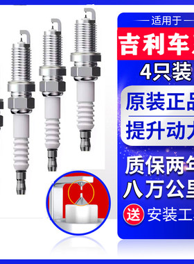 适配吉利金刚CROSS两三厢熊猫CROSS汽车火花塞双铱金铂原厂原装