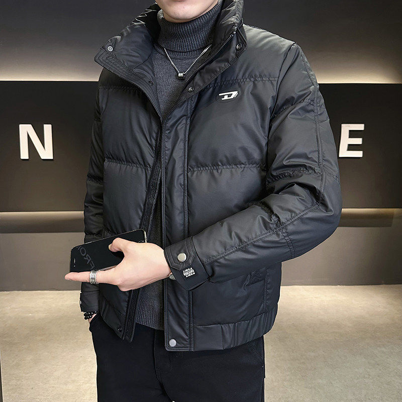 高端羽绒服男士冬季加厚保暖2025新款轻薄立领短款外套男款冬装潮