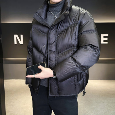 轻薄泡芙排骨羽绒服男士冬季加厚2025新款冬装短款保暖面包服外套