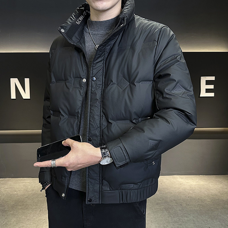 2025秋冬季新款立领男士轻薄羽绒服男装衣服冬款压胶棉服外套男款