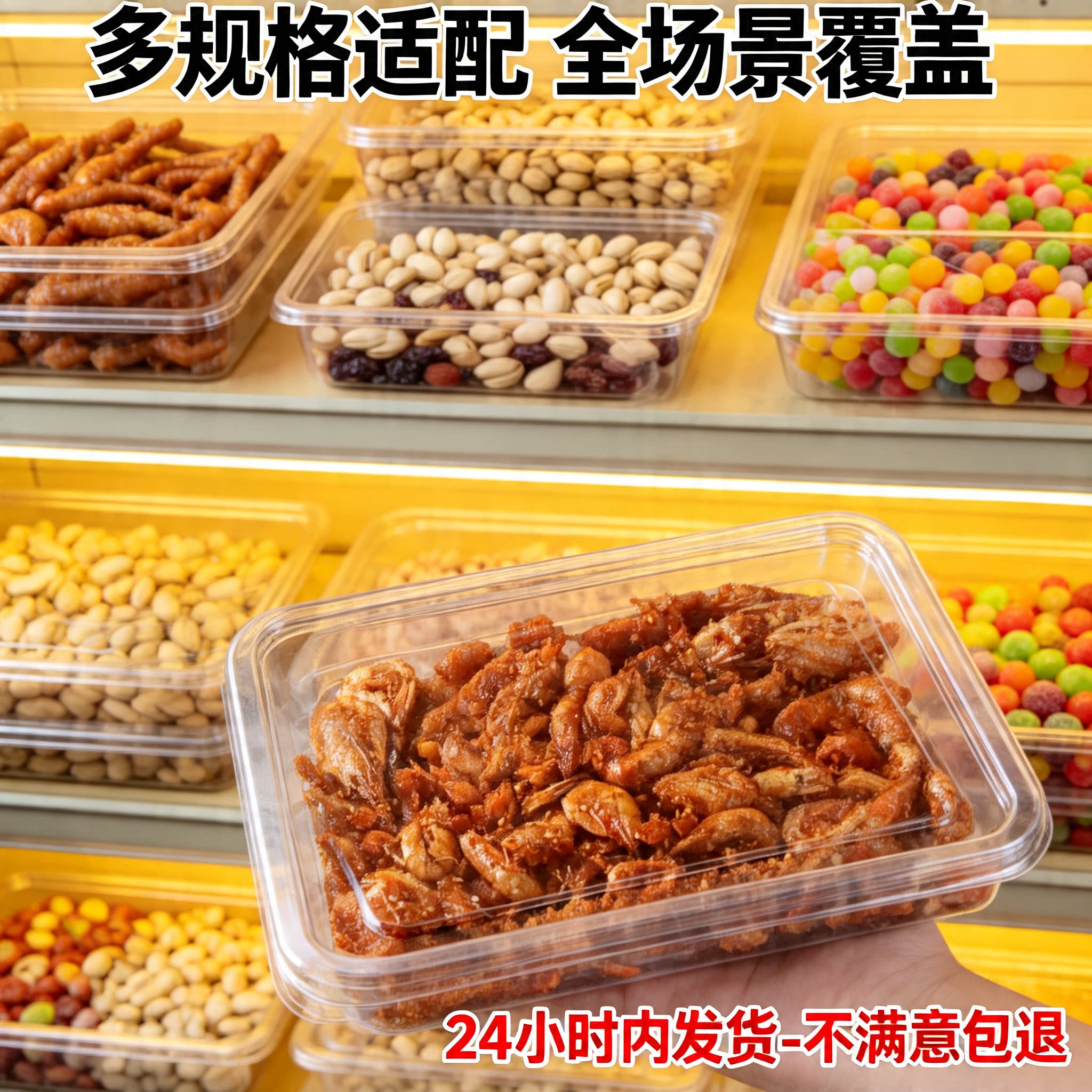 零食打包配套盒子 一次性零食打包盒 大容量高颜值 零食大礼包盒