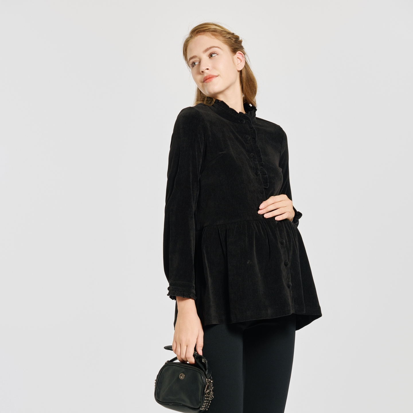 孕妇打底衫内搭高领加厚磨绒大码