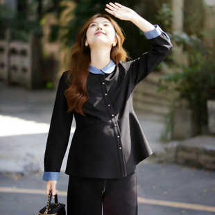 孕妇打底衫 上衣加绒衬衫 内搭冬加厚衬衣 冬装 上班族孕妇通勤职业装