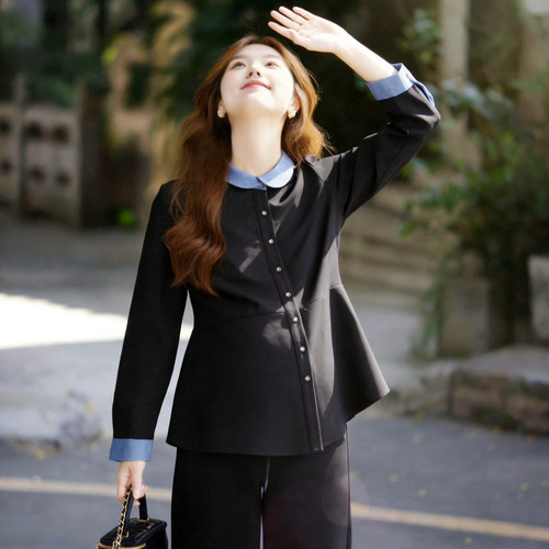 孕妇通勤职业装2025新款加绒衬衫