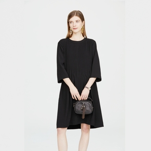 穿搭连衣裙中长款 孕妇通勤职业装 孕妈法式 连衣裙宽松大码 2025新款