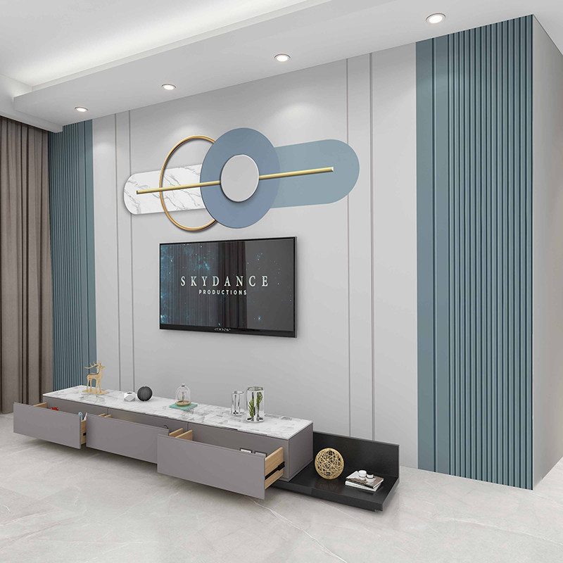 2024电视背景墙壁纸简约客厅8D立体影视墙壁画高级感自粘无缝墙布