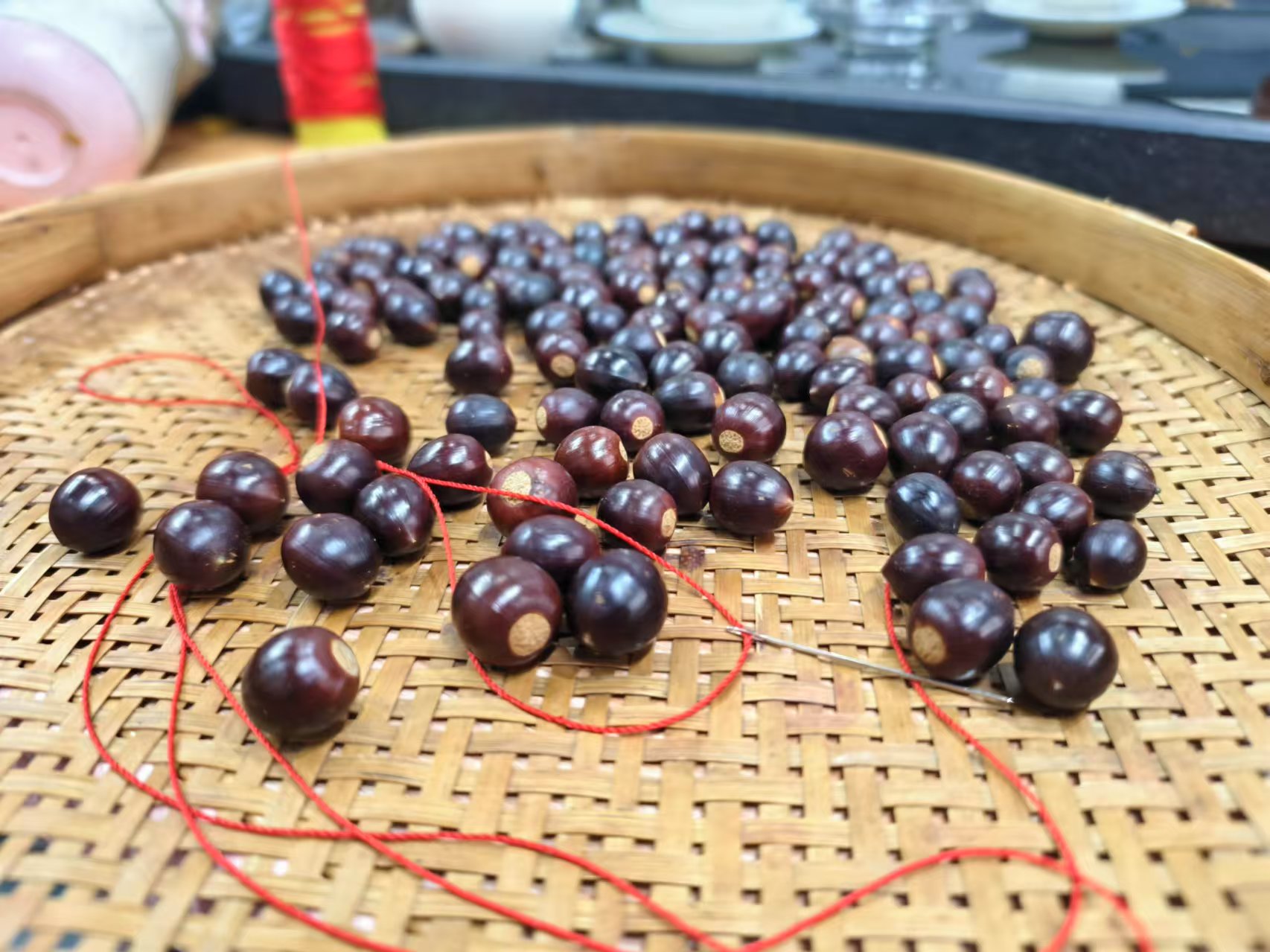 佛珠佛珠念珠黧蒴锥珠子项链农产品加工设备中草药材