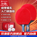 双鱼乒乓球拍双拍长短柄直拍横拍儿童小学生专用2只套装 初学者316