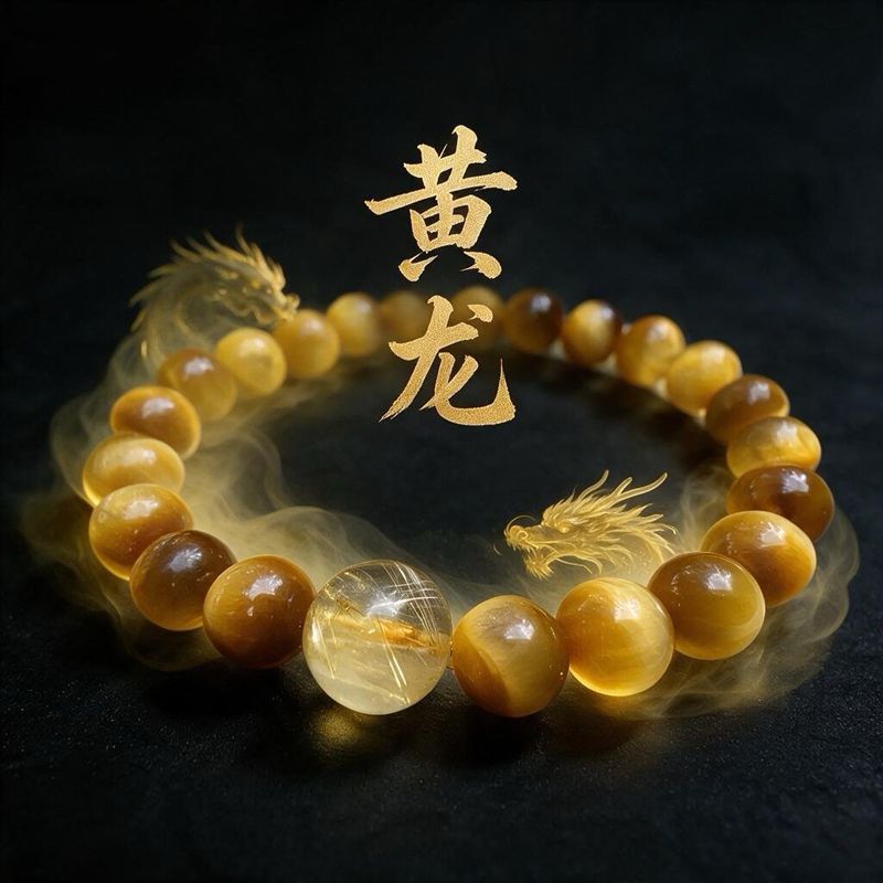 สร้อยข้อมือห้าธาตุจากคอลเลกชันหยกของเอสเตทเหลาซิงเอ๋อร์ รุ่นมังกรเหลืองแห่งโลก