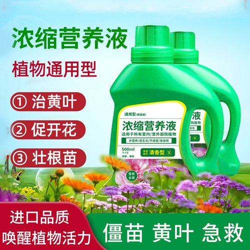 植物营养液通用型浓缩绿植发财树水培室内盆栽花卉花肥富贵竹肥料