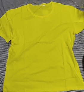 女生体恤短袖黄色上衣2X