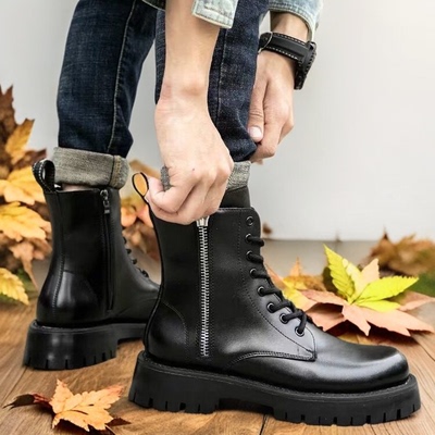 工装马丁靴男2025新款百搭短靴子