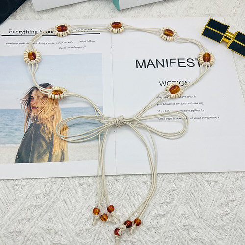 波西米亚民族风编织腰带女