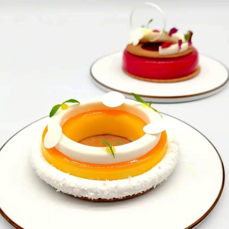 细圆环盘饰硅胶模具法式甜点意大利矽胶 餐摆盘甜品台磨具甜甜圈