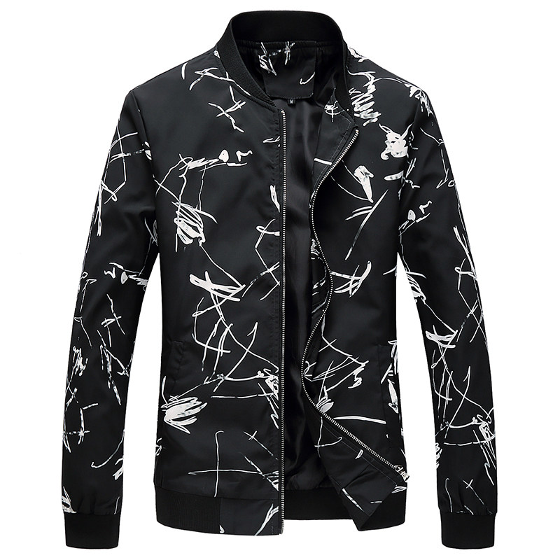 春款男花夹克衫潮男大码休闲外套男青年夹克JK808p65，男装夹克，星座1203