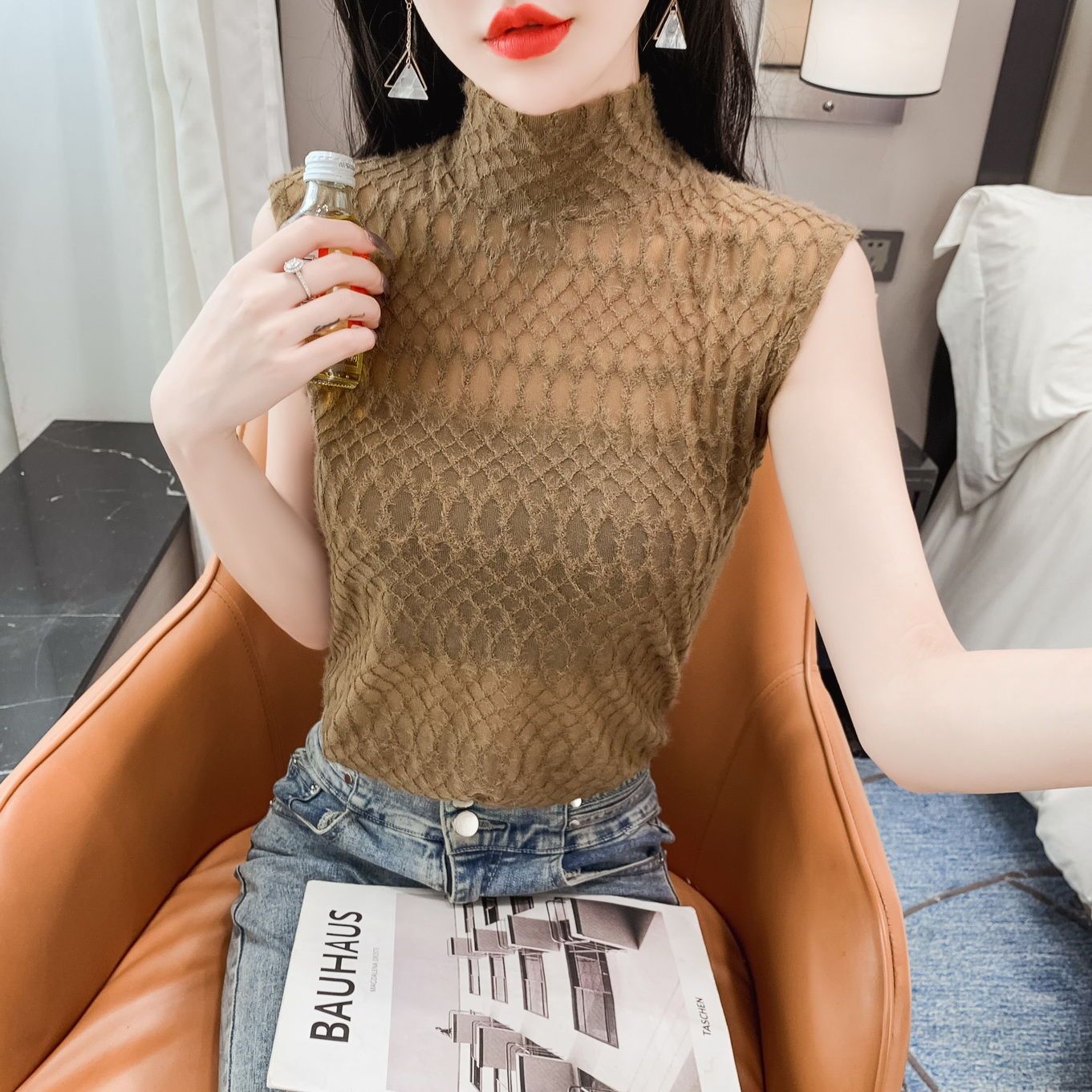 蕾丝性感吊带背心蕾丝性感吊心