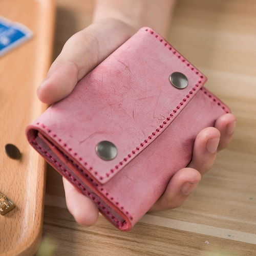 Набор материалов, ретро картхолдер, пряжка, кошелек, простой и элегантный дизайн, «сделай сам»