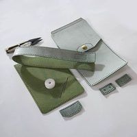 Материал мешок-зеленый (туманная восковая кожа)