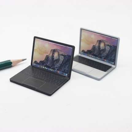 dollhouse 娃娃屋 仿真微缩迷你 折叠 笔记本 电脑 模型食玩摆件