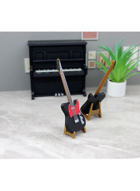 Dollhouse 娃娃屋 迷你电吉他 微缩仿真乐器模型 装饰摆件食玩