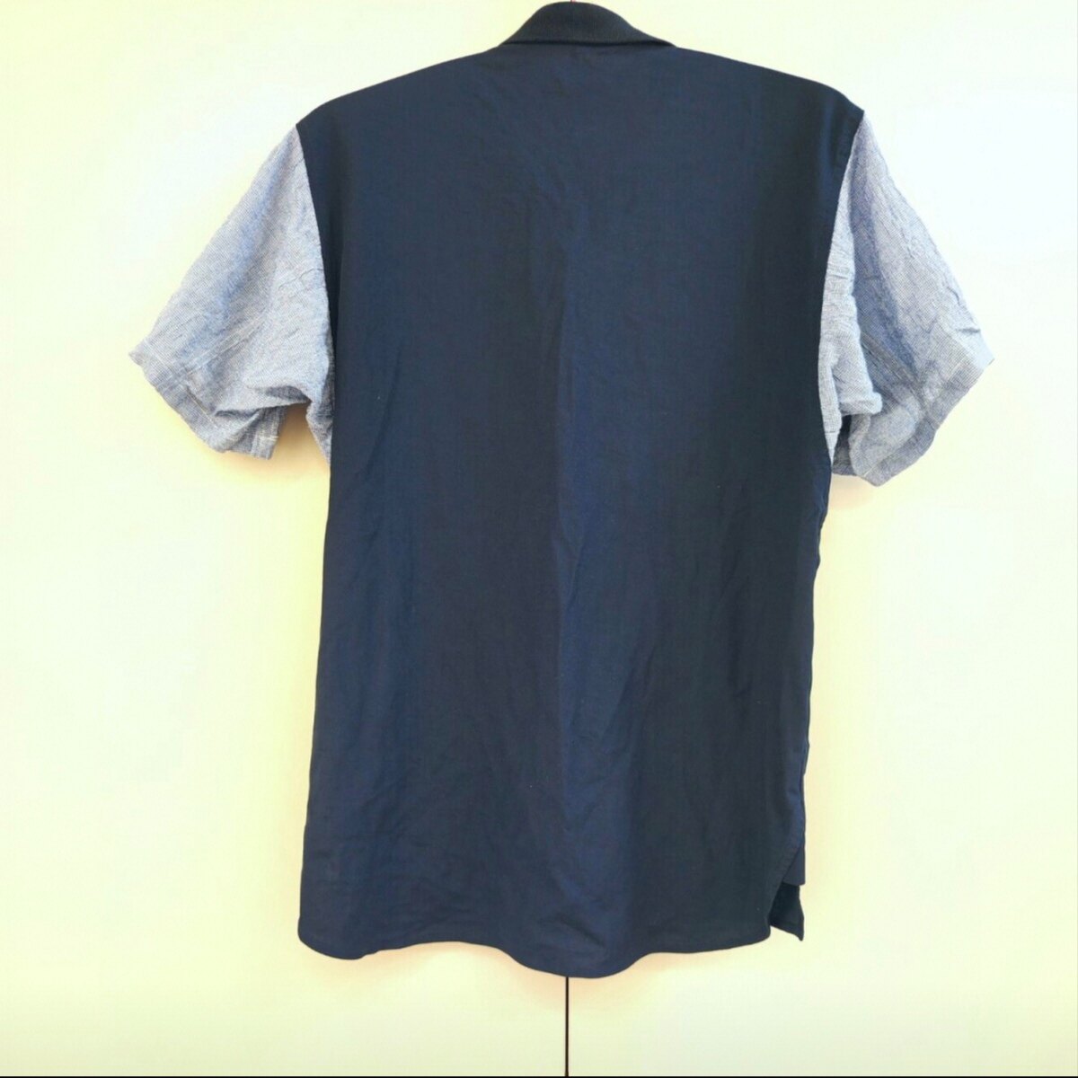 JN蓝灰拼接短袖T恤班服宽松