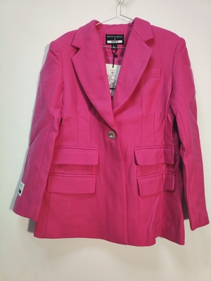 ZZFY联名粉色收腰显瘦西装外套