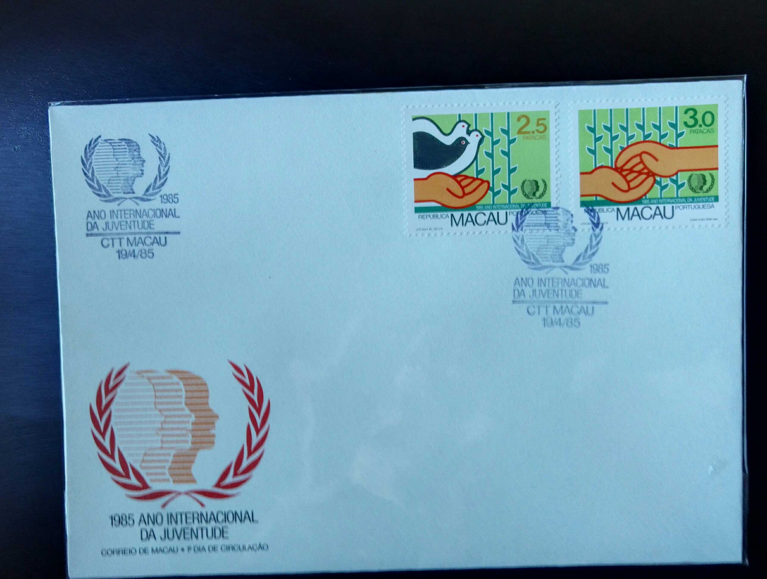 澳门1985年国际青年年首日封1全新