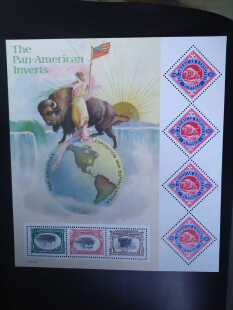 美国 2001年纽约泛美国际博览会百年公牛地图等邮票小全张1全新