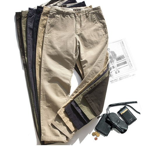 长裤直筒宽松纯棉休闲裤