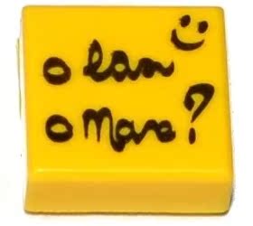 【迷妹】全新 乐高Lego 3070bpb093 印刷件 1*1 涂鸦 图案 光面板