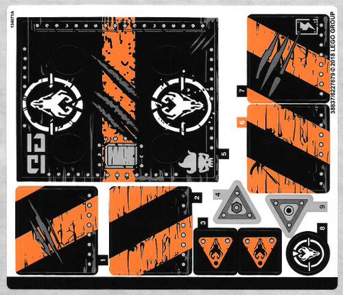 迷妹幻影忍者贴纸重型卡车乐高