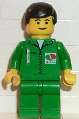 乐高Lego 经典城镇系列 人仔 oct014 加油站工作人员