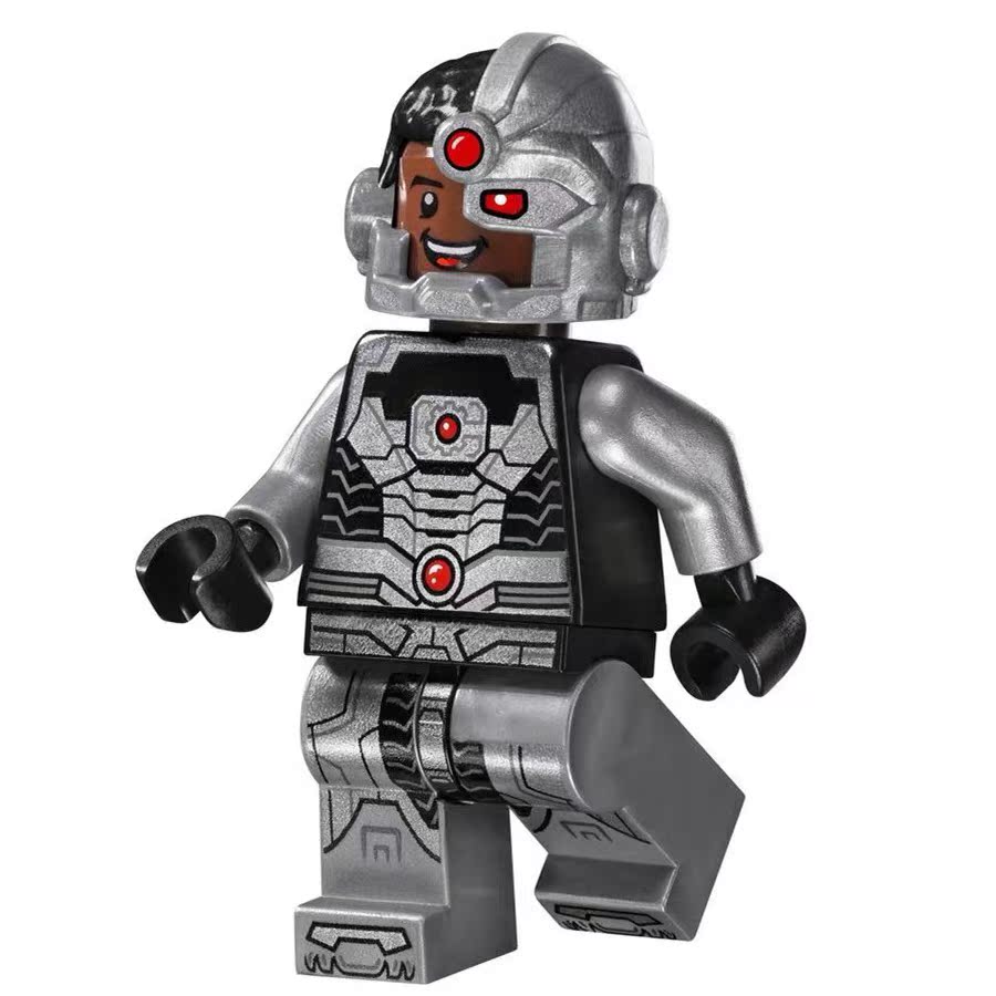乐高lego 超级英雄 正义联盟人仔 sh155 钢骨 cyborg 76028