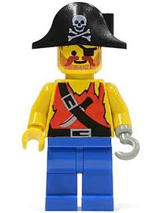 乐高Lego 海盗系列人仔 pi075 钩子手海盗船长 1994年1873