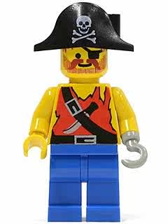 乐高Lego 海盗系列人仔 pi075 钩子手海盗船长 1994年1873