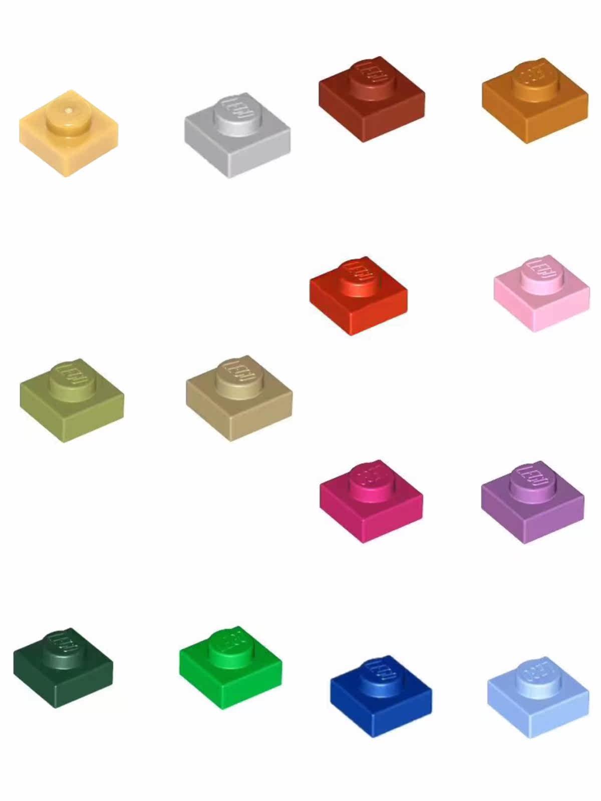 全新 乐高lego 零配件 3024 1x1 基础板 多色可选 纯色 5颗一组