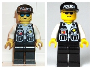 乐高Lego 城市系列 1994年 绝版人仔 cop009 044 警察警长 6549