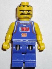 乐高Lego 绝版 篮球NBA 弹簧腿人仔 nba042 9号球员 益智积木