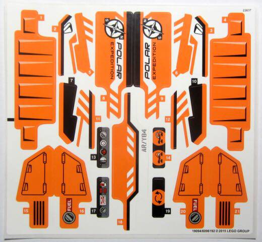 乐高Lego 科技机械 42038 原装贴纸 极地工程卡车 益智玩具 moc