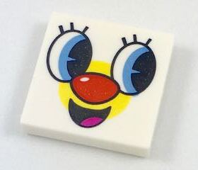 全新 乐高Lego 零件 配件 3068bpb 笑脸图案 2*2印刷砖 光面板