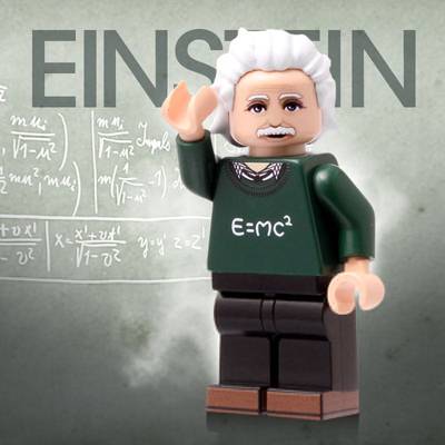 韩国正品 Hobby brick 第三方人仔定制 EINSTEIN 爱因斯坦 moc