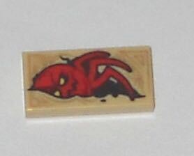 乐高Lego 未来骑士团 零件 配件 3069bpb 1×2 恶魔图案 光面板