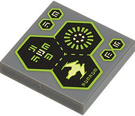 全新 乐高Lego 零件 配件 3068bpb 外星飞船 印刷件 2*2 光面板