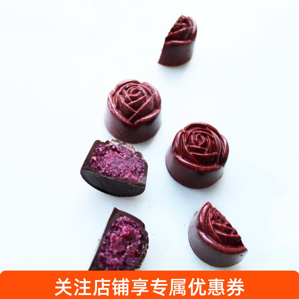 比利时Chocolate World 21粒玫瑰花巧克力模PP1058手工巧克力PC模
