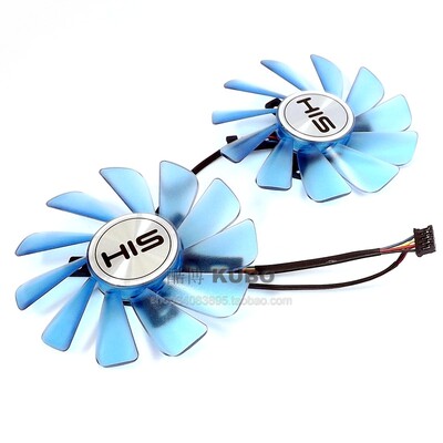 全新原装HIS希仕 RX470 RX570 RX580 IceQX2 显卡风扇 9010双风扇
